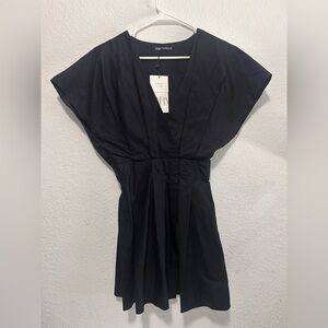 Zara‎ Black V-neck Mini Dress size XS